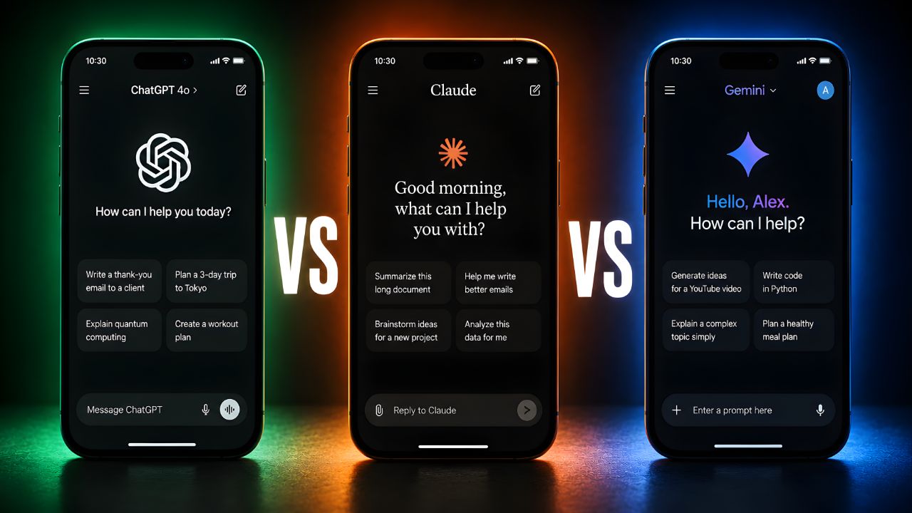 chatgpt vs claude vs gimini